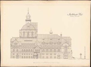 Stadttheater, Kiel: Seitenansicht 1:100