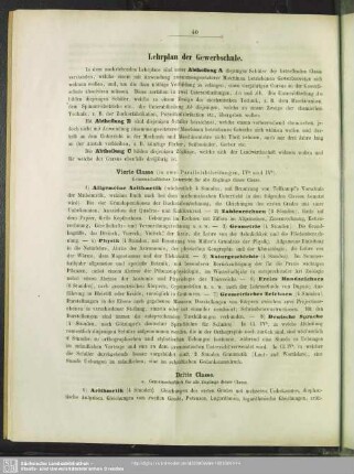 Lehrplan der Gewerbschule