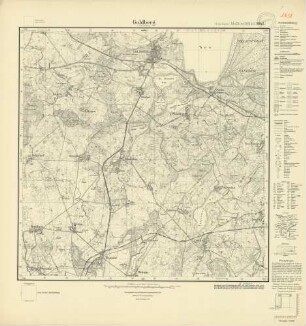 2438 (alte Nr.: 1042) Goldberg in Mecklenburg, Meßtischblatt (4cm - Karte)