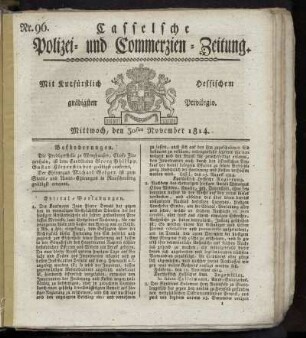 Nr. 96, Mittwoch den 30sten November. 1814