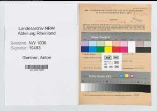 Entnazifizierung Anton Gentner, geb. 25.06.1900 (Schlosser)