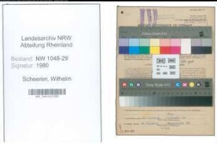 Entnazifizierung Wilhelm Scheeren , geb. 20.04.1896 (Beamter)