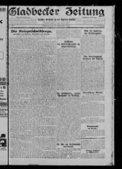 Gladbecker Zeitung. 1898-1933