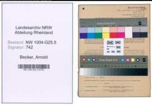 Entnazifizierung Arnold Becker , geb. 28.06.1913 (Metzger)