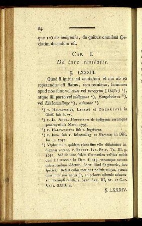 Cap. I. De iure ciuitatis. - Cap. III. De iure Religionis.