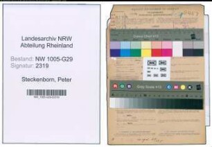 Entnazifizierung Peter Steckenborn , geb. 24.03.1888 (Bahnsekretaer)