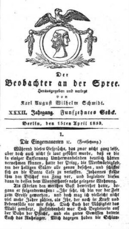15. Stueck, 15. April 1833