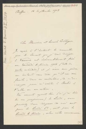 Brief an Ferruccio Busoni : 14.09.1903