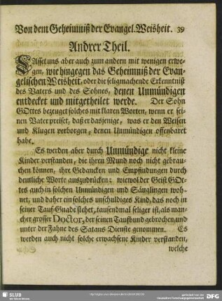 Andrer Theil