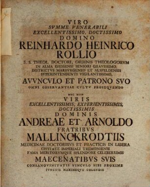Diss. inaug. philos. qua genesis lapidum variis observationibus illustratur