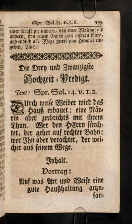 399-428, Die Drey und Zwanzigste Hochzeit-Predigt