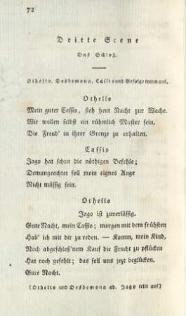Dritte Scene. Das Schloß