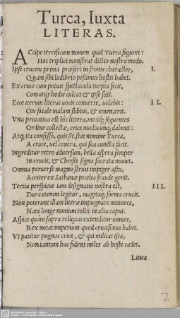 Turca, Iuxta Literas