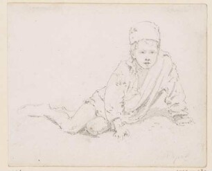 Sitzender Knabe (recto)