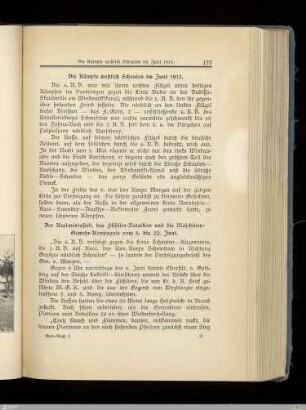 Der Regimentsstab, das Füsilier-Bataillon und die Maschinen-Gewehr-Kompagnie