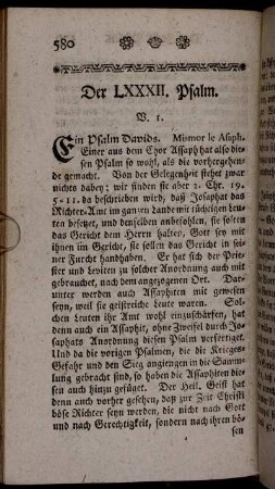 Der LXXXII. Psalm.