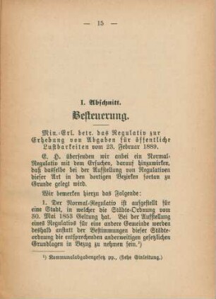 I. Abschnitt: Besteuerung der Lustbarkeiten.