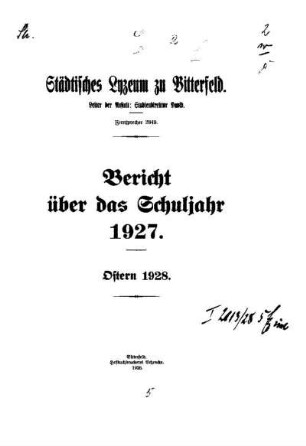 1927/28: Bericht ... - 1927/28