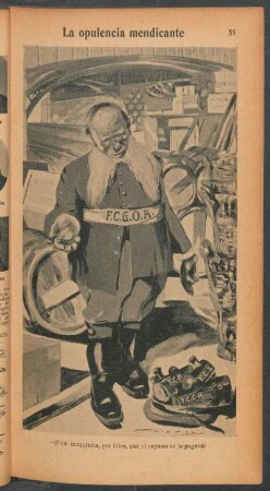 La opulencia mendicante - [Caricatura]