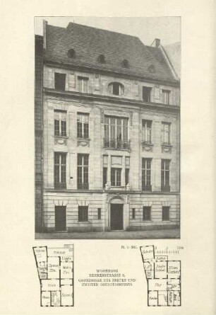 Wohnhaus Behrenstrasse 6. Grundrisse des ersten und zweiten Obergeschosses