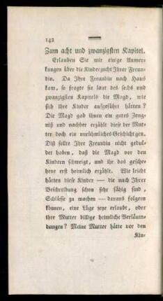 Zum acht und zwanzigsten Kapitel