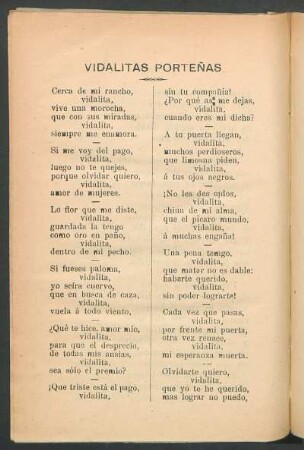 Vidalitas porteñas