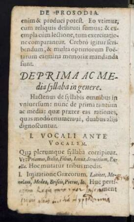 De Prima Ac Media syllaba in genere.