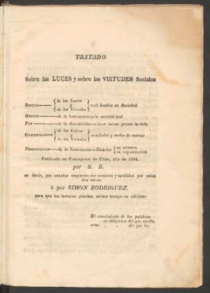 Tratado sobre las luces y sobre las virtudes sociales