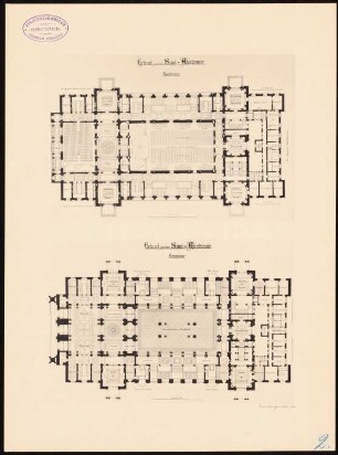 Singakademie: Grundriss EG, Hauptgeschoss 1:150