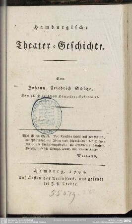 Hamburgische Theater-Geschichte