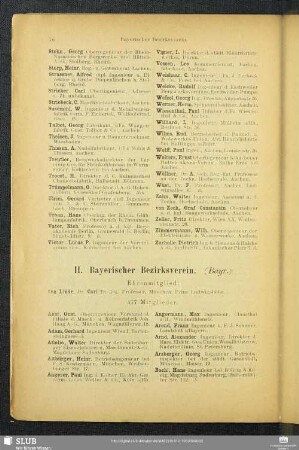 II. Bayerischer Bezirksverein.