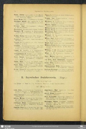 II. Bayerischer Bezirksverein.