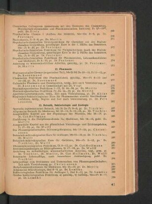 13. Botanik, Bakteriologie und Zoologie