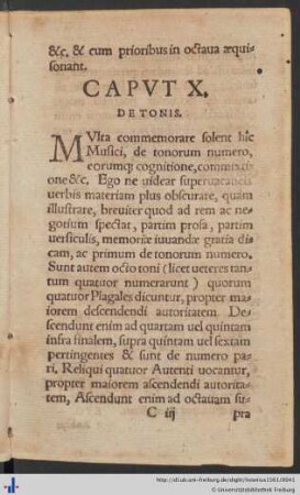 Caput X. De Tonis