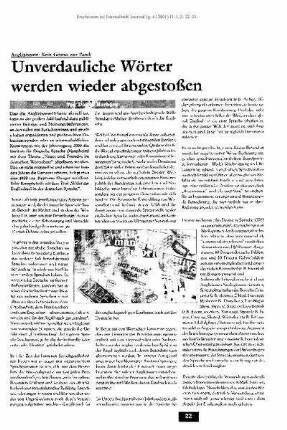 Anglizismen: Kein Grund zur Panik. Unverdauliche Wörter werden wieder abgestoßen