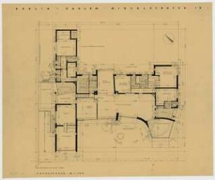 Villa Ollk Miquelstraße 16, Berlin-Schmargendorf: Grundriss Erdgeschoss 1:100