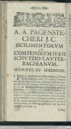 Manipulus Secundus