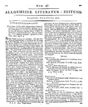 1802: Allgemeine Literatur-Zeitung