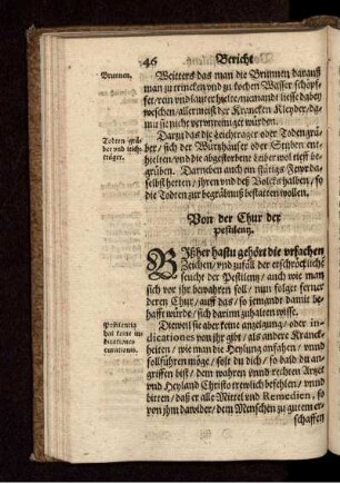 Von der Chur der Pestilentz