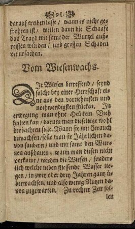 Vom Wiesenwachs.