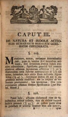 Pars II. Complectens Doctrinam De Actionum Moralium Natura, Indole, Et Norma Generatim Consideratis