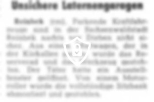 Unsichere Laternengaragen