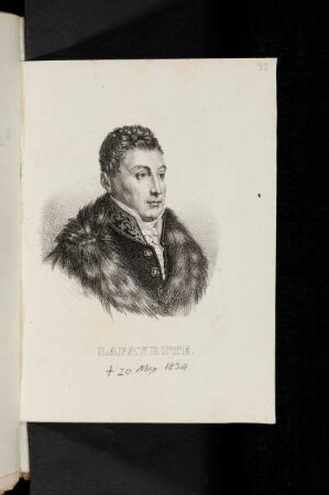 92r-92v, Porträt von Marie Joseph Du Motier de Lafayette, gest. 20.5.1834