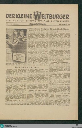Karlsruher neue Zeitung : SAZ, Der kleine Weltbürger
