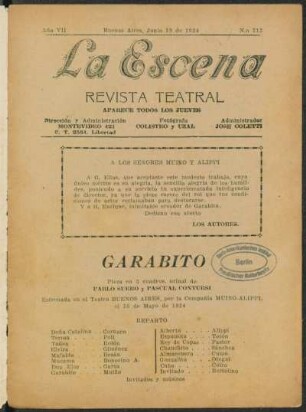 Garabito : pieza en 3 cuadros