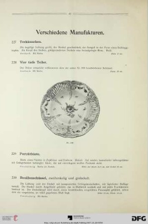 Verschiedene Manufakturen (Nr. 227-279)