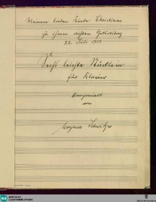 6 Leichte Stücklein - Mus. Hs. 1418,227 : pf; KauS p.115