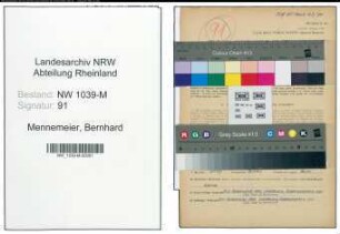 Entnazifizierung Bernhard Mennemeier , geb. 15.02.1898 (Lehrer)