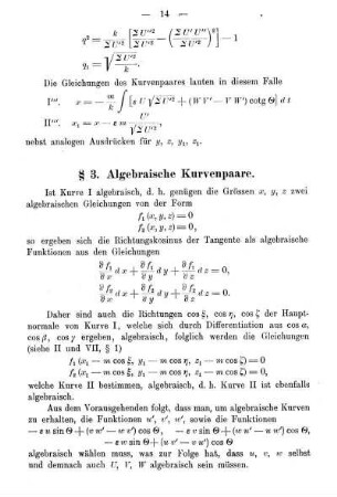 § 3. Algebraische Kurvenpaare.