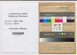 Entnazifizierung Wilhelm Woschée , geb. 03.12.1903 (Justizbeamter)